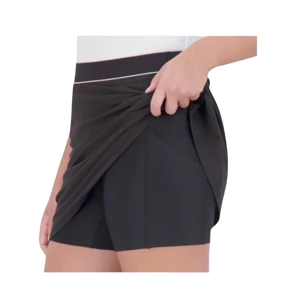 Soybu Size XXL Black Skort Skirt Inner-Shorts Pockets Elastic Waist Stretch. New